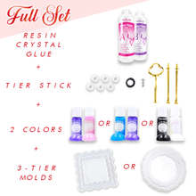 Load image into Gallery viewer, Crystal Resin 3-Tier Tray DIY Kit