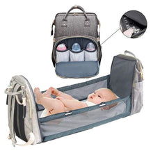 Load image into Gallery viewer, Diaper Backpack With Changing Bed