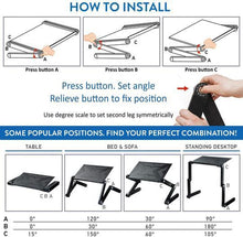 Load image into Gallery viewer, 360° Adjustable Folding Laptop Stand
