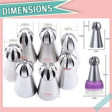 Load image into Gallery viewer, Cake Decor Piping Nozzle Set (8-pc or 22-pc)
